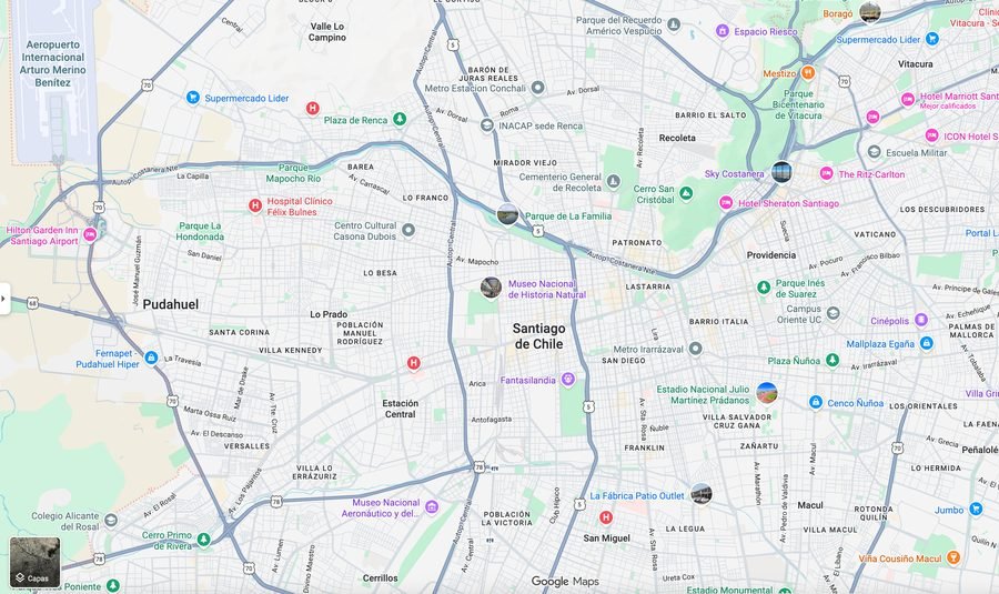 Mapa de concesionarios Honda en Chile